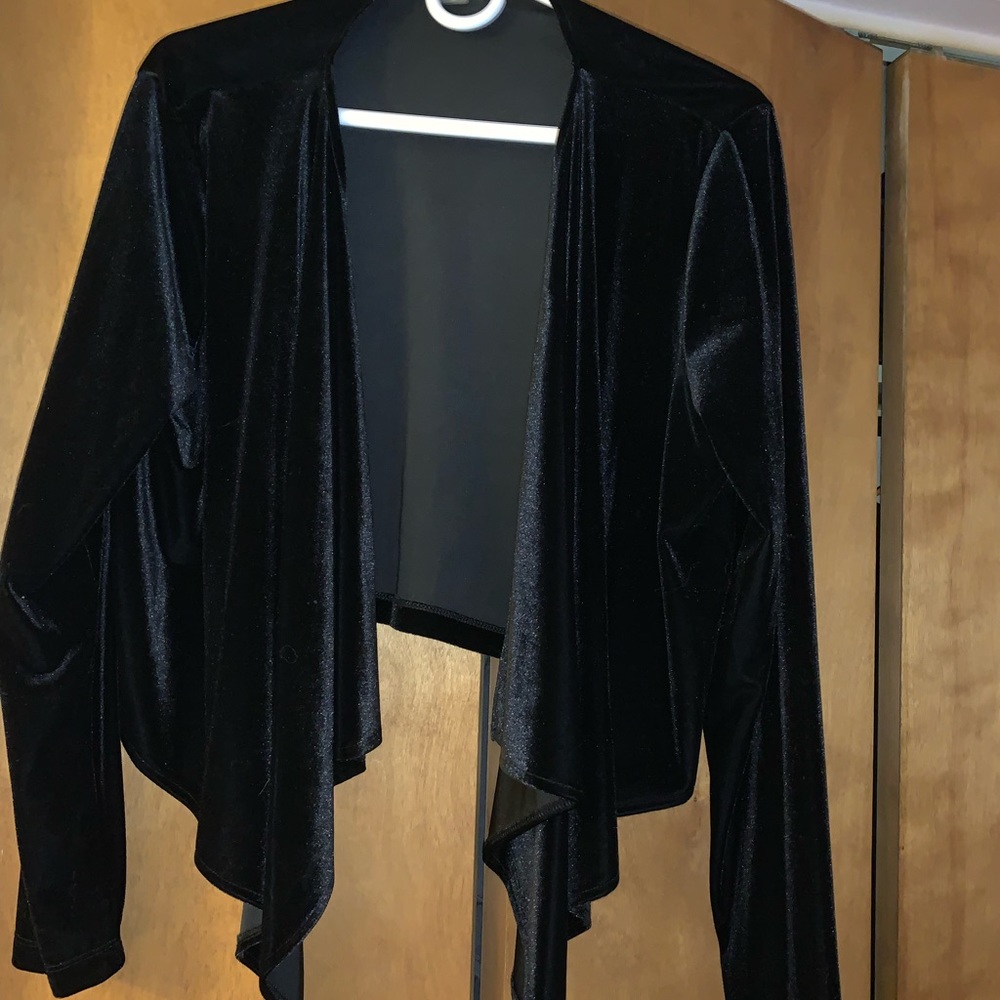 Velvet cover up. Waist long